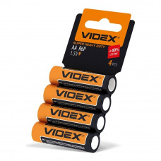 Батарейка солевая Videx R6P/AA 4шт shrink card
