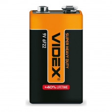 Батарейка солевая Videx 6F22/9V (Крона) 1шт shrink