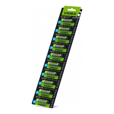 Батарейка щелочная Videx LR03/AAA  1шт х 10 blister